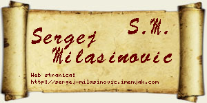 Sergej Milašinović vizit kartica